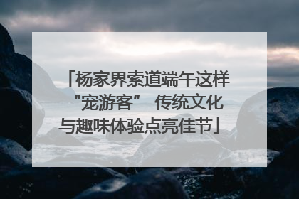 杨家界索道端午这样“宠游客” 传统文化与趣味体验点亮佳节