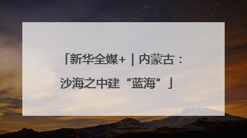 新华全媒+｜内蒙古：沙海之中建“蓝海”