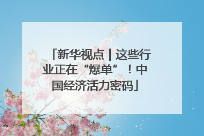 新华视点｜这些行业正在“爆单”！中国经济活力密码