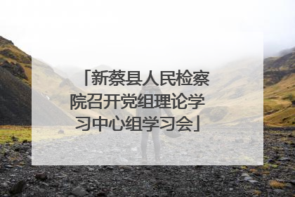 新蔡县人民检察院召开党组理论学习中心组学习会