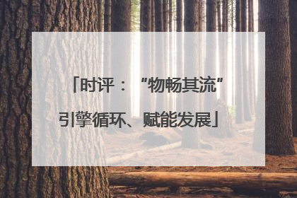 时评：“物畅其流”引擎循环、赋能发展