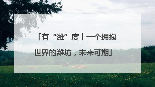 有“潍”度丨一个拥抱世界的潍坊，未来可期