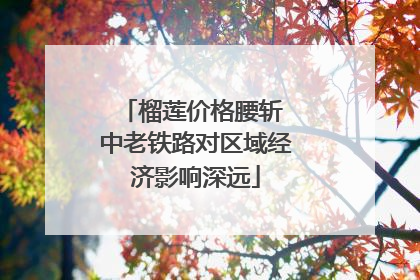 榴莲价格腰斩 中老铁路对区域经济影响深远