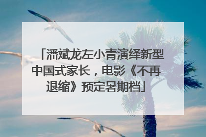 潘斌龙左小青演绎新型中国式家长，电影《不再退缩》预定暑期档