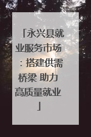 永兴县就业服务市场：搭建供需桥梁 助力高质量就业