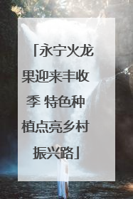 永宁火龙果迎来丰收季 特色种植点亮乡村振兴路
