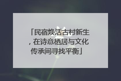 民宿焕活古村新生，在诗意栖居与文化传承间寻找平衡