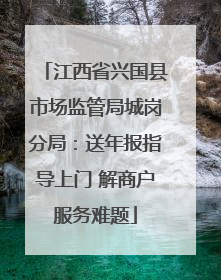 江西省兴国县市场监管局城岗分局：送年报指导上门 解商户服务难题
