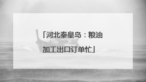 河北秦皇岛：粮油加工出口订单忙
