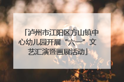 泸州市江阳区方山镇中心幼儿园开展“六一”文艺汇演暨画展活动