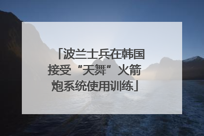 波兰士兵在韩国接受“天舞”火箭炮系统使用训练