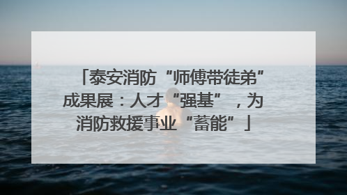 泰安消防“师傅带徒弟”成果展：人才“强基”，为消防救援事业“蓄能”