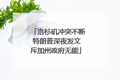 洛杉矶冲突不断 特朗普深夜发文斥加州政府无能