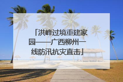 洪峰过境重建家园——广西柳州一线防汛抗灾直击