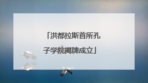 洪都拉斯首所孔子学院揭牌成立