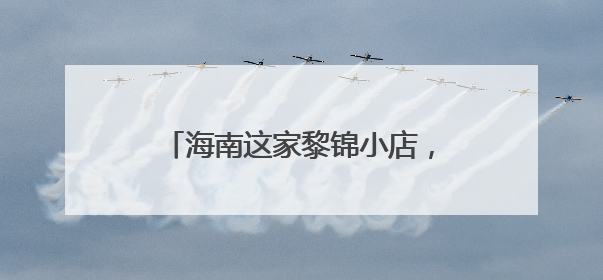 海南这家黎锦小店，有个“洋老板” →