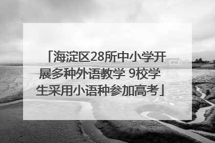 海淀区28所中小学开展多种外语教学 9校学生采用小语种参加高考
