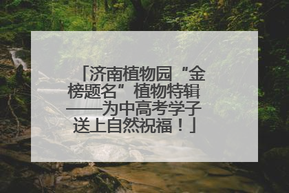 济南植物园“金榜题名”植物特辑——为中高考学子送上自然祝福！