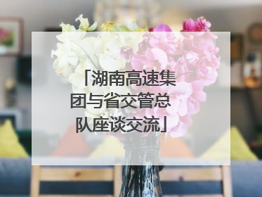 湖南高速集团与省交管总队座谈交流