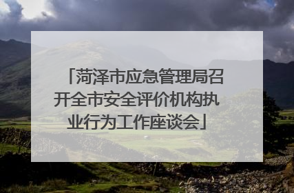 菏泽市应急管理局召开全市安全评价机构执业行为工作座谈会