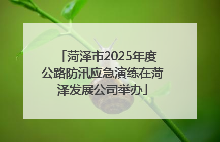 菏泽市2025年度公路防汛应急演练在菏泽发展公司举办
