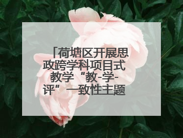 荷塘区开展思政跨学科项目式教学“教-学-评”一致性主题课例研讨活动
