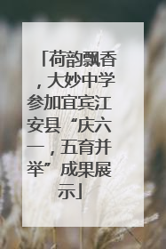 荷韵飘香，大妙中学参加宜宾江安县“庆六一，五育并举”成果展示