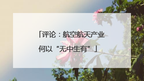 评论：航空航天产业何以“无中生有”