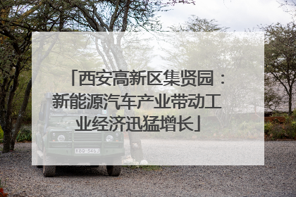西安高新区集贤园：新能源汽车产业带动工业经济迅猛增长