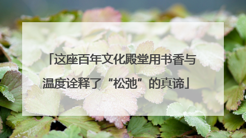 这座百年文化殿堂用书香与温度诠释了“松弛”的真谛