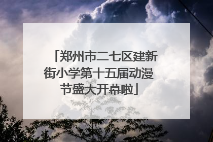 郑州市二七区建新街小学第十五届动漫节盛大开幕啦