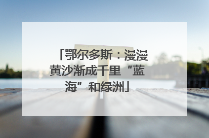 鄂尔多斯：漫漫黄沙渐成千里“蓝海”和绿洲