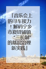 音乐会上的寻车接力！解码宁乡市夏铎铺镇“三长制”的基层治理新实践
