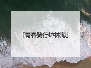 青春骑行护林海