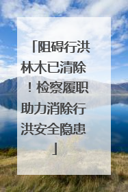 阻碍行洪林木已清除！检察履职助力消除行洪安全隐患