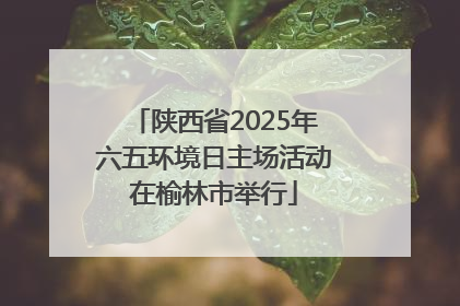 陕西省2025年六五环境日主场活动在榆林市举行