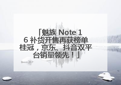 魅族 Note 16 补货开售再获榜单桂冠，京东、抖音双平台销量领先！