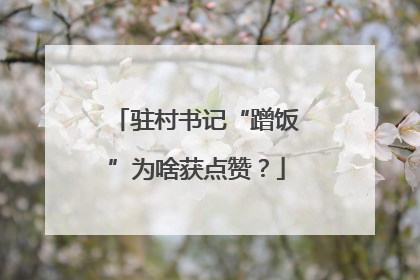 驻村书记“蹭饭”为啥获点赞？