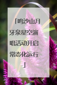 鸣沙山月牙泉星空演唱活动开启常态化运行