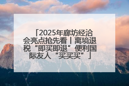2025年廊坊经洽会亮点抢先看丨离境退税“即买即退”便利国际友人“买买买”
