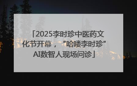 2025李时珍中医药文化节开幕，“哈喽李时珍”AI数智人现场问诊