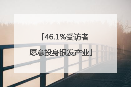 46.1%受访者愿意投身银发产业
