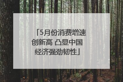 5月份消费增速创新高 凸显中国经济强劲韧性