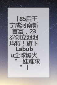 85后王宁成河南新首富，23岁创立泡泡玛特！旗下Labubu全球爆火“一娃难求”