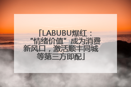 LABUBU爆红：“情绪价值”成为消费新风口，激活顺丰同城等第三方即配